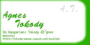 agnes tokody business card